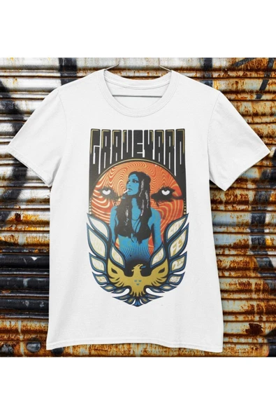 playbackmoda Owersize Tasarım Rock Poster Grevyard Baskılı Tişört ürün görseli