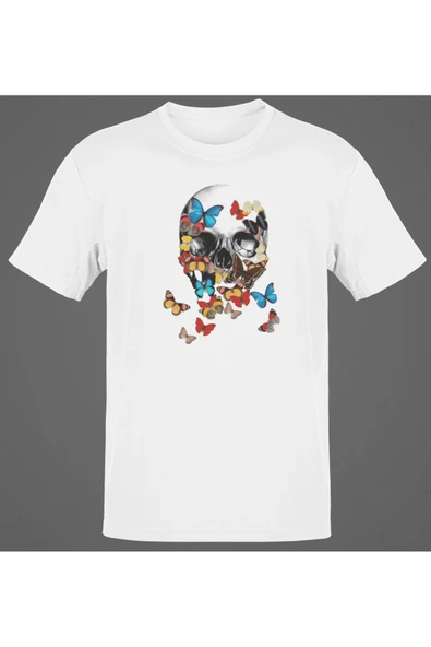 playbackmoda Owersize Kelebek Kurukafa Tasarım Baskılı Tişört ürün görseli
