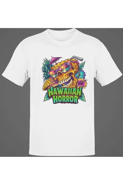 playbackmoda Owersize Havvaıan Horror Kurukafa Baskılı Tişört ürün görseli