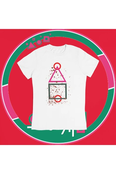 playbackmoda Owersize Squid Game Tasarım Baskılı Tshirt ürün görseli