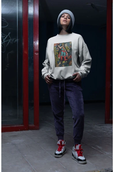 playbackmoda Akiki Tasarım Queen Bohemian Rhapsody Vintage Ilüstrasyon Sweatshirt - Resim 3