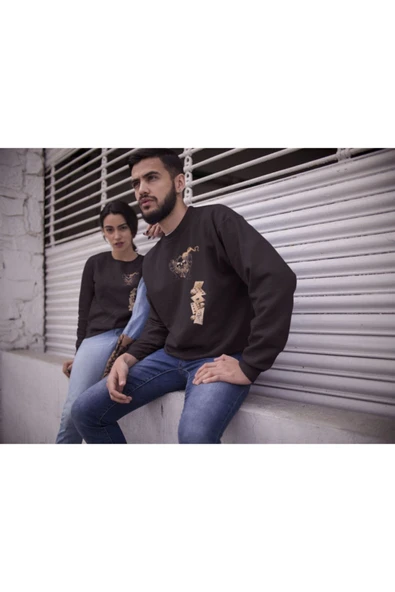 playbackmoda Akiki Tasarım Dijital Sanat Ambitious Gambler Sweatshirt - Resim 2