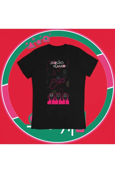playbackmoda Owersize Squid Game Tasarım Baskılı Tshirt ürün görseli