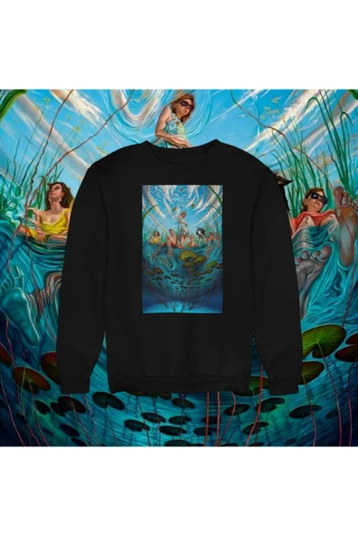 playbackmoda Akiki Tasarım Harika Yaz Göl Kenarı Ilüstrayon Sweatshirt ürün görseli