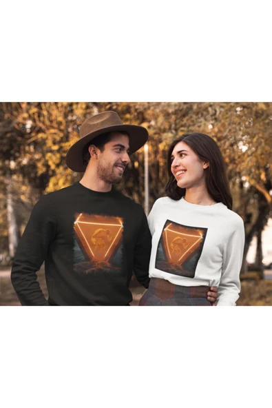 playbackmoda Akiki Tasarım Dijital Sanat Evrende Kim Var - Hangisi Sensin Ilüstrasyon Sweatshirt - Resim 2