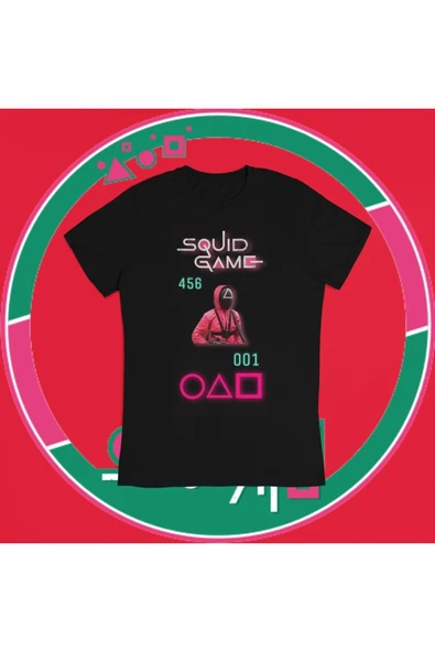 playbackmoda Owersize Squid Game Tasarım Baskılı Tshirt ürün görseli