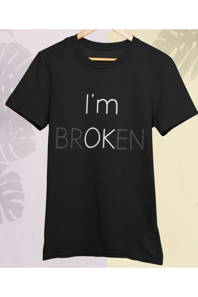 playbackmoda Owersize Tasarım I Am Ok Yazılı Baskılı Tişört ürün görseli