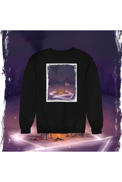 playbackmoda Akiki Tasarım Aşk Varsa Yuvamız Her Yerde Sweatshirt