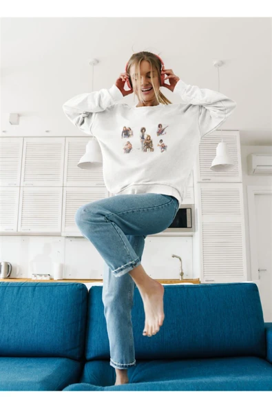 playbackmoda Akiki Tasarım Queen Grubu Benzersiz Ilüstrasyon 2 Sweatshirt - 3