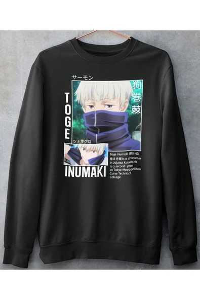 playbackmoda Akiki Tasarım, Toge Inumaki, Anime - Manga, Siyah Sweatshirt, S Beden ürün görseli