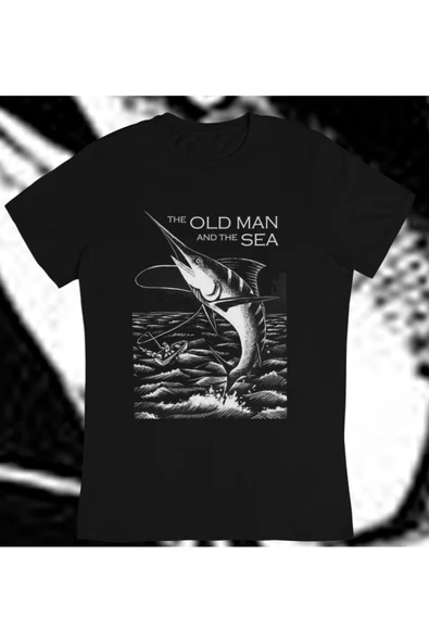 playbackmoda Owersize Balıkçılık Deniz Tasarım Baskılı Tişört ürün görseli