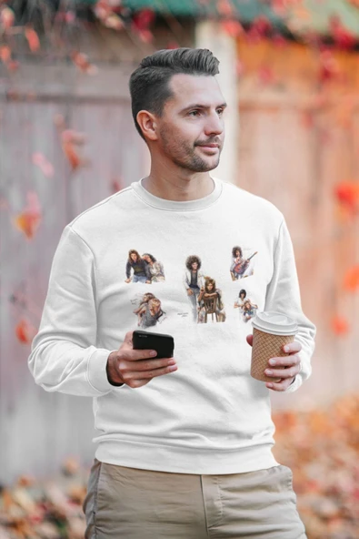 playbackmoda Akiki Tasarım Queen Grubu Benzersiz Ilüstrasyon 2 Sweatshirt - 2