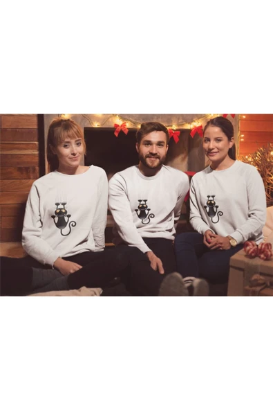 playbackmoda Akiki Tasarım Sevimli Karakedi Tırmık Sweatshirt - Resim 2