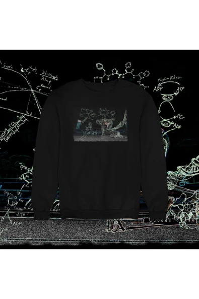 playbackmoda Akiki Tasarım Biyokimyasal Sportif Ilüstrasyon 2 Sweatshirt - Resim 2