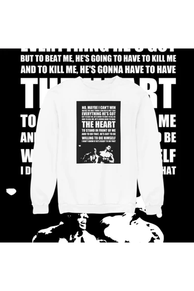 playbackmoda Akiki Tasarım Rocky Balboa - Motivasyon İllüstrasyon Sweatshirt ürün görseli