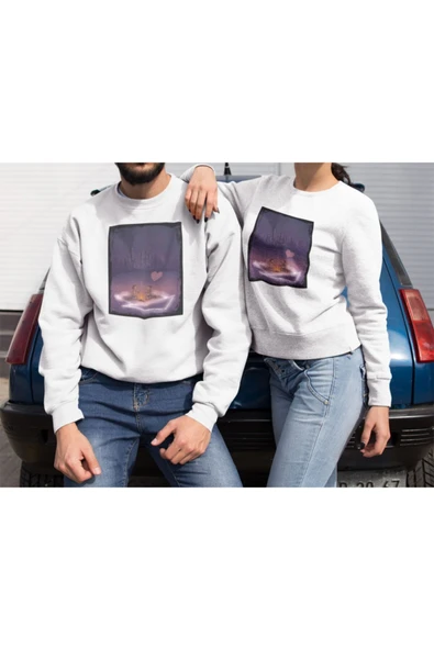 playbackmoda Akiki Tasarım Aşk Varsa Yuvamız Her Yerde Sweatshirt - Resim 2