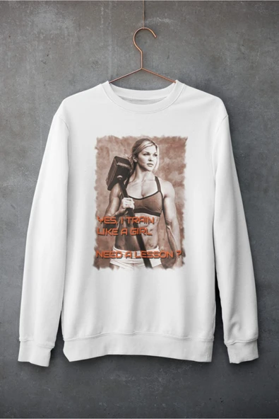 playbackmoda Akiki Tasarım Evet Bir Kız Gibi Çalışıyorum - Ders Ister Misin -orjinal Sweatshirt - Resim 2