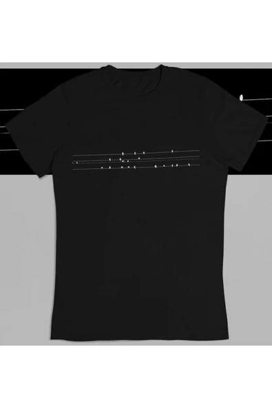 playbackmoda Owersize Minimal Kuş Tasarım Baskılı Tişört ürün görseli