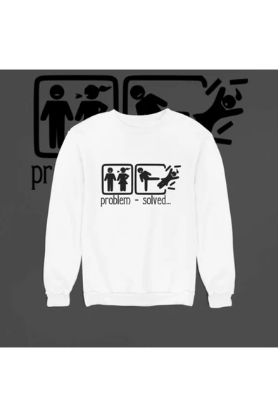 playbackmoda Akiki Tasarım Sorun Çözüldü - Problem - Solved 2 Sweatshirt