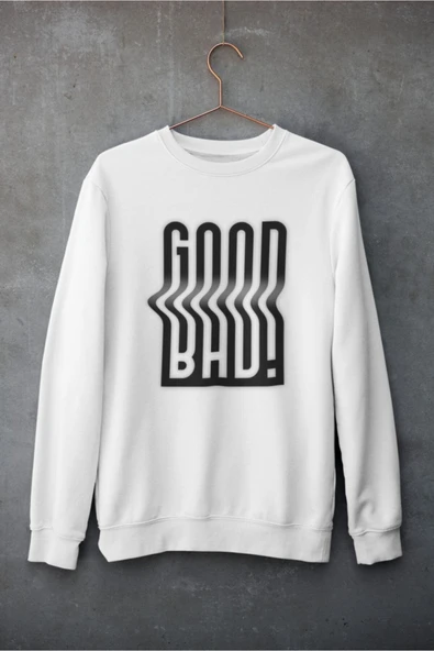 playbackmoda Akiki Tasarım Dual Yazı - Good-bad Sweatshirt ürün görseli