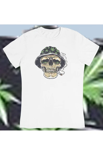 playbackmoda Owersize Kurukafa Ilüstrsyon Çizim Tasarım Baskılı Tişört - Resim 2