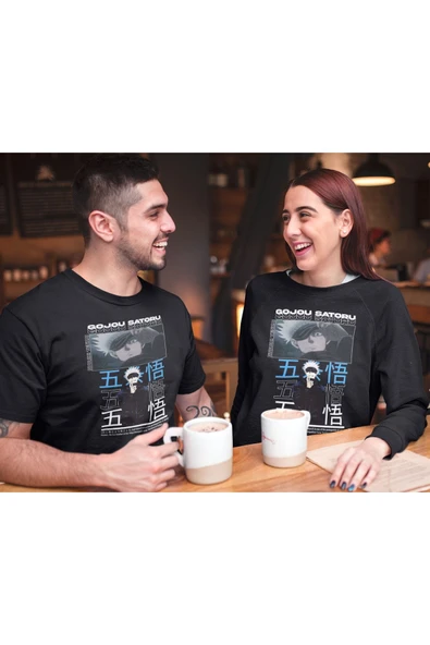 playbackmoda Akiki Tasarım, Gojo Satoru, Anime - Manga, Siyah Sweatshirt, S Beden - Resim 2