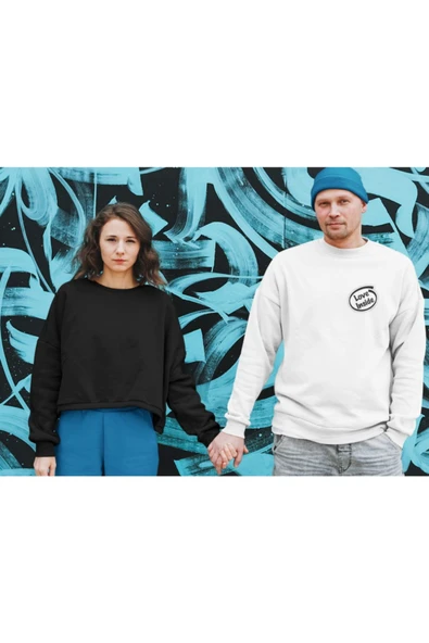 playbackmoda Akiki Tasarım - Love Inside Beyaz Sweatshirt Ak10186 - 2