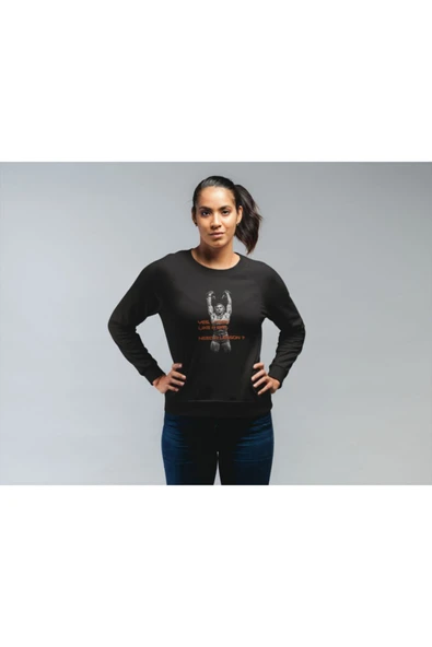 playbackmoda Akiki Tasarım Evet Bir Kız Gibi Çalışıyorum - Ders Ister Misin -orjinal 5 Sweatshirt