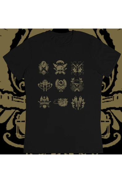 playbackmoda Owersize Minimal Askeri Sembol Logo Tasarım Baskılı Tişört - Resim 2