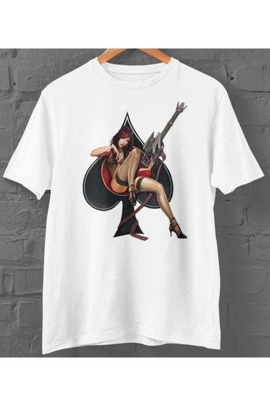 playbackmoda Owersize Kadın Ilüstrsyon Çizim Tasarım Baskılı Tişört - Resim 2