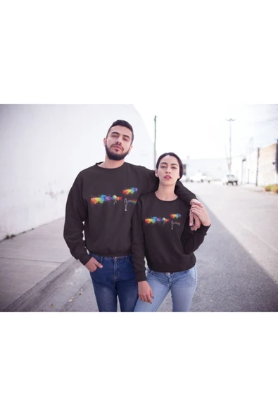 playbackmoda Akiki Tasarım Grafitti Rengarenk Ilüstrasyon Sweatshirt - 2