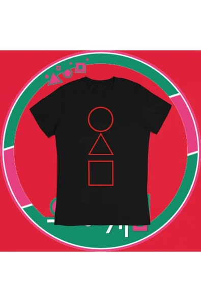 playbackmoda Owersize Squid Game Tasarım Baskılı Tshirt ürün görseli