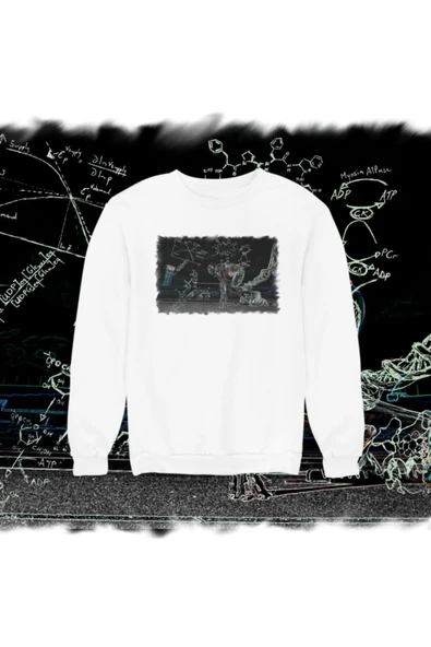 playbackmoda Akiki Tasarım Biyokimyasal Sportif Ilüstrasyon Sweatshirt ürün görseli
