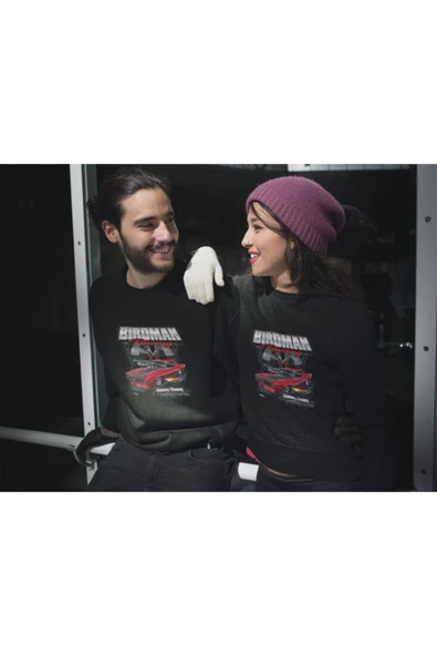 playbackmoda Akiki Tasarım Drag Yarışları Birdman Modifiye Siyah Sweatshirt Ak10105 - Resim 2