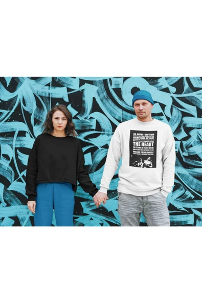 playbackmoda Akiki Tasarım Rocky Balboa - Motivasyon İllüstrasyon Sweatshirt - Resim 2