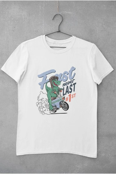 playbackmoda Oversize Motorsikletli Dinazor Tasarım Baskılı Tişört ürün görseli
