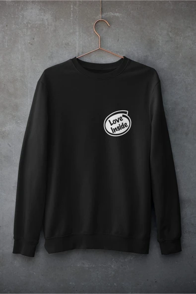 playbackmoda Akiki Tasarım - Love Inside, Siyah Sweatshirt, Ak10186 ürün görseli