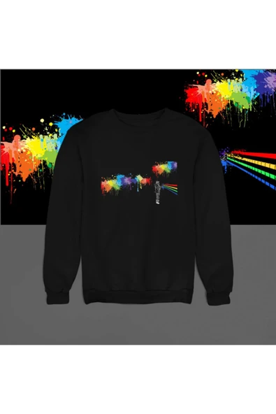 playbackmoda Akiki Tasarım Grafitti Rengarenk Ilüstrasyon Sweatshirt - 1