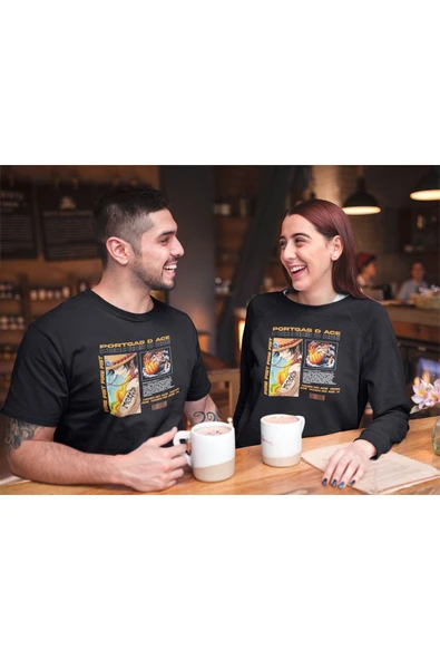 playbackmoda Akiki Tasarım, Portgas D Ace, Anime - Manga, Siyah Sweatshirt, L Beden - Resim 2