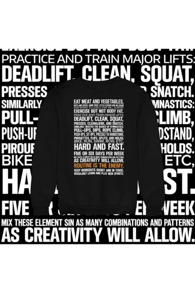 playbackmoda Akiki Tasarım Sportif Motivasyon Rutinden Uzak Dur 2 Sweatshirt