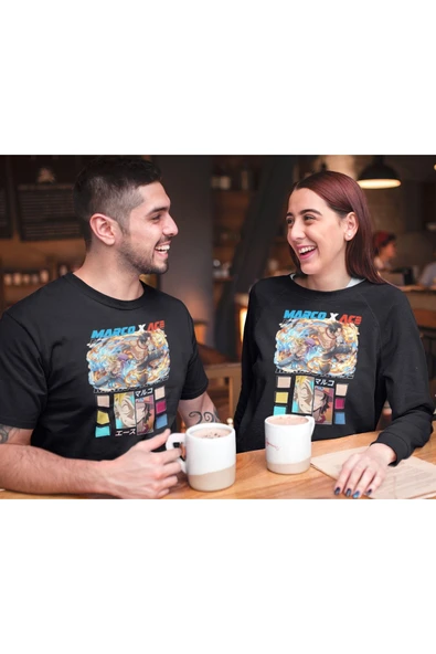 playbackmoda Akiki Tasarım, Marco X Ace, Anime - Manga, Siyah Sweatshirt, Xl Beden - 2