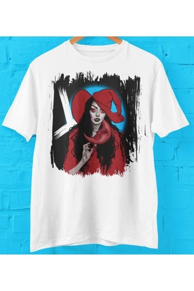 playbackmoda Owersize Kadın Ilüstrsyon Çizim Tasarım Baskılı Tişört - Resim 2