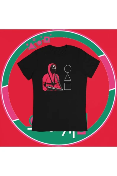 playbackmoda Owersize Squid Game Tasarım Baskılı Tshirt ürün görseli