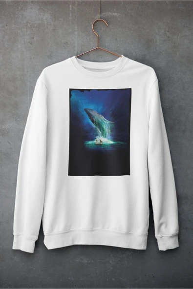 playbackmoda Akiki Tasarım Dijital Sanat - The Life Of Pi Harika Ilüstrasyon Sweatshirt ürün görseli