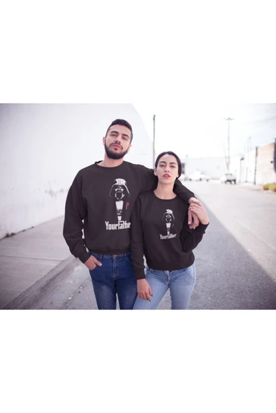 playbackmoda Akiki Tasarım Darth Vader Your Father Sweatshirt - Resim 2