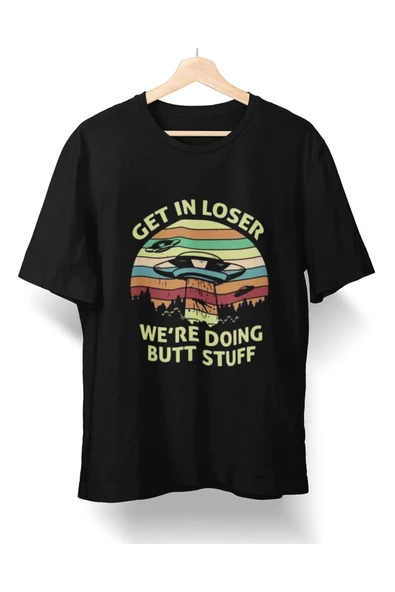 playbackmoda Owersize Tasarım Get In Loser Yazılı Baskılı Tişört ürün görseli