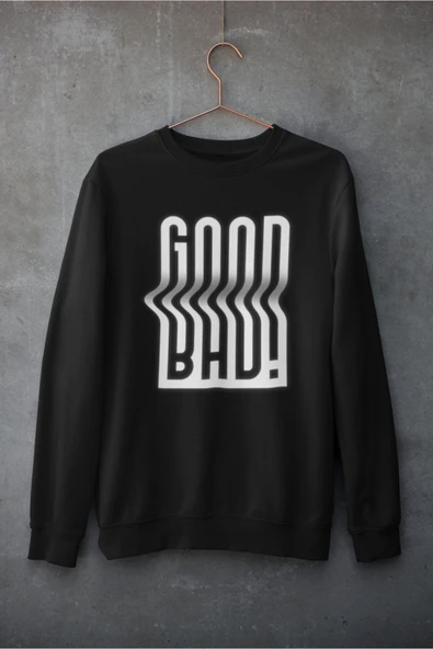 playbackmoda Akiki Tasarım Dual Yazı - Good-bad 2 Sweatshirt