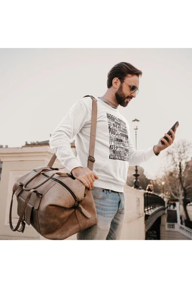 playbackmoda Akiki Tasarım Sportif Motivasyon - Kazanmanın Sırrı Sweatshirt - Resim 2