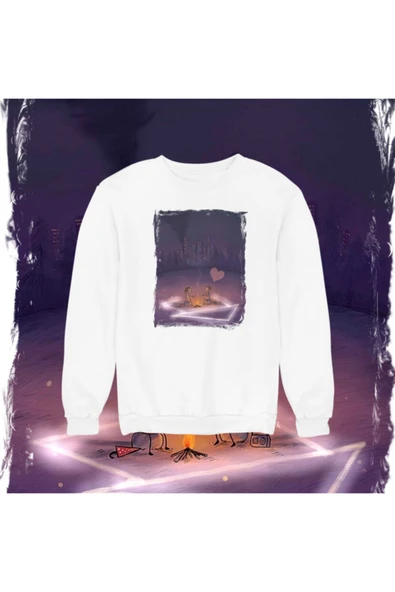 playbackmoda Akiki Tasarım Aşk Varsa Yuvamız Her Yerde Sweatshirt - 1