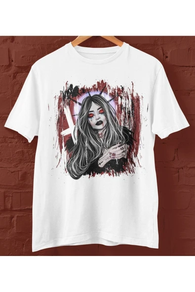 playbackmoda Owersize Kadın Ilüstrsyon Çizim Tasarım Baskılı Tişört ürün görseli